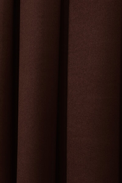 Setekshome Plain Island Background Curtain Brown