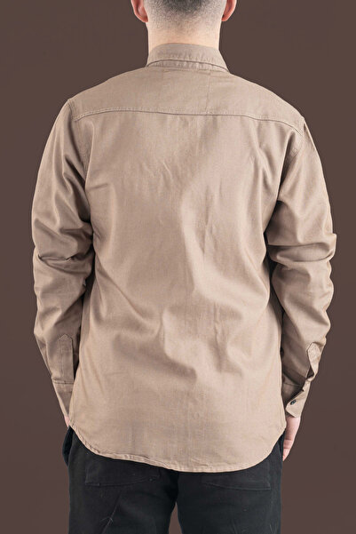 bombe Slim Fit Tight Fit Men's Denim Shirt Mint