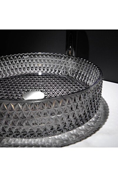 SanDonna MIRA tempered glass washbasin Total black