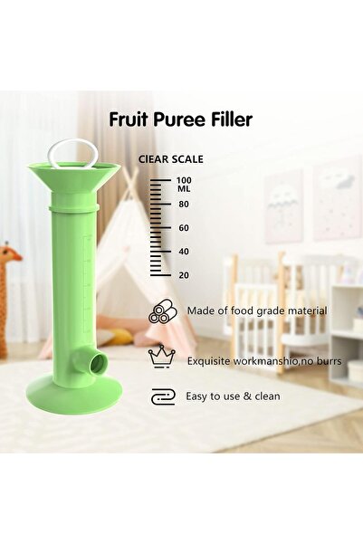 Generic Joiz Baby Food Pouch Filler with 9 Reusable Pouches — Portable Fruit Puree Press