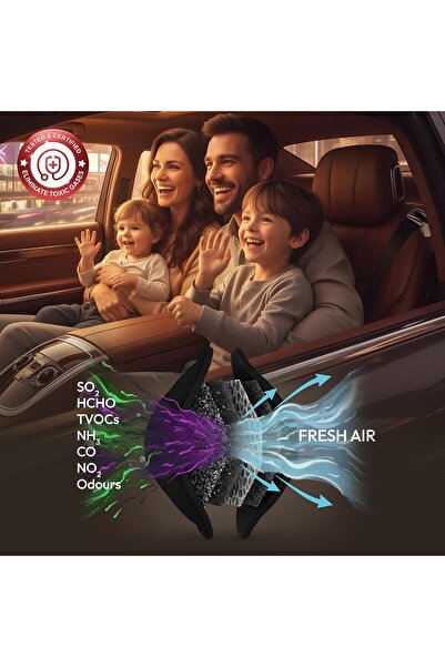 GOODAIR 2.0 Premium Non-electric Car Air Purifier — Super Black