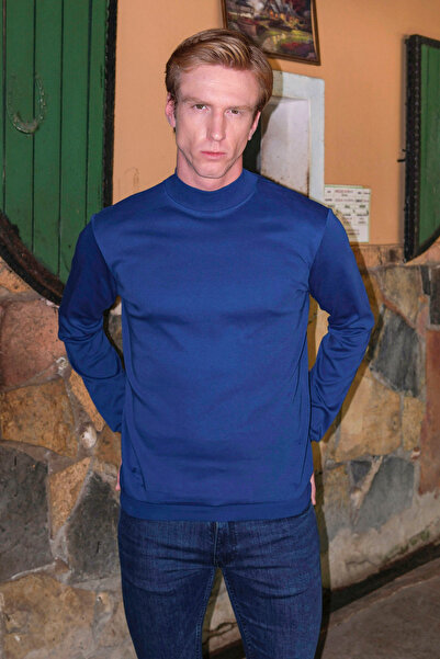 Masimar Men's Black Non-Pilling Standard Fit Half Turtleneck Knit Sweater