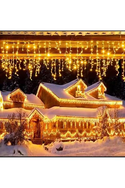 Kenko Saçak Sarkıt Led 5metre Günışığı 8 Fonksiyon Eklenebilir Süsleme Ledi Yılbaşı Işığı Yeni Yıl Lambası