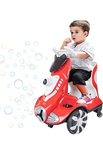 Twinkle Mart سيارة كهربائية للأطفال بمحرك مزدوج 6 فولت مع وظيفة الفقاعات وإضا...