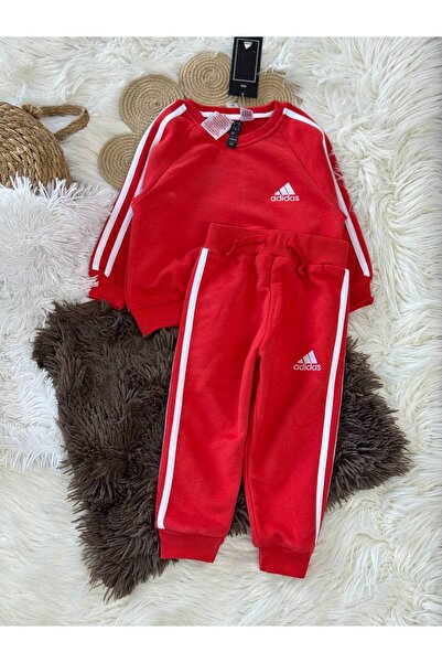 Teeny Weeny Kids Unisex Children's Red Bottom and Top Tracksuit Set