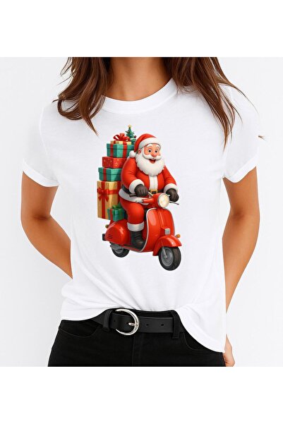 OEM 100% Cotton T-shirt Christmas Scooter