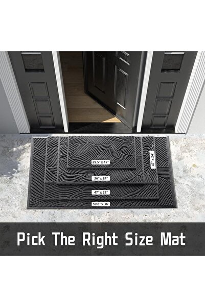 Yimobra Heavy Duty Front Door Mat 29.5 x 17 in - Waterproof, Non-Slip, Stain & Fade Resistant, Indoo