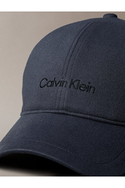 Calvin Klein Men Black Layered Monogram Logo Graphic Baseball Cap