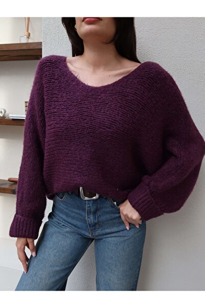 ESRAHELVACI Cuffed Sleeves Crew Neck Knit Sweater