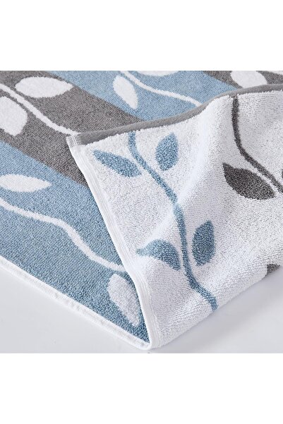 Modern Threads Amrapur Overseas 100% Combed Organic Cotton Jacquard Bath Towel Set, 6-Piece - Blue