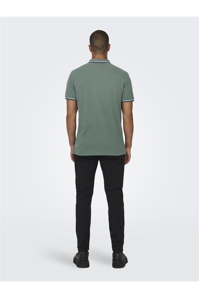 Only & Sons Onsfletcher Life Slim Ss Polo Noos Men's Green Polo - 22024827