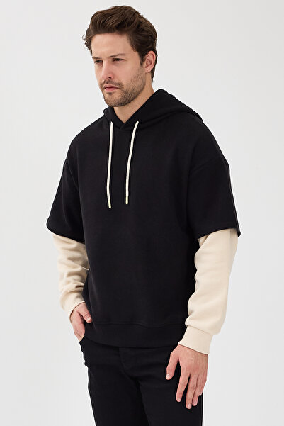 Nord Feu Men's 60% Cotton Wide Fit Hooded 2 Color Sweatshirt