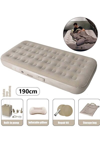 Generic Single Height Inflatable Mattress with Built-In Pump, One-Touch Auto Inflate/Deflate