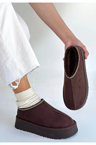 ALFA AKSESUAR 03 حذاء فويك من جلد الغزال البني