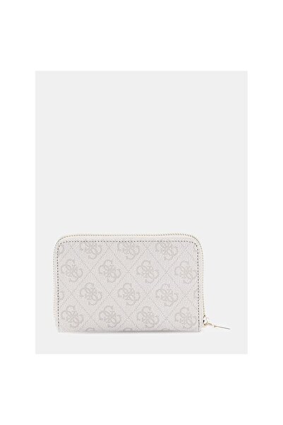 Guess Laurel Women's Wallet in Light Gray with Pink Accents
