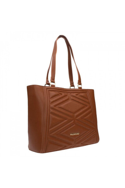 Valentino Bags Souvenir Quilted Faux Leather Shopper Bag - Cinnamon Brown