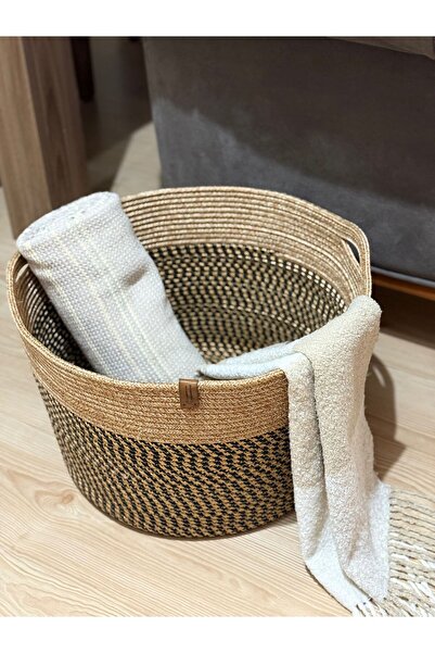 Thalia Home Jute Wicker Basket, Organizer Basket, Wicker Woven Basket 40cm X 30cm