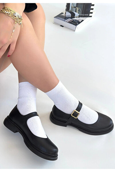 ALFA AKSESUAR 03 Yokox Black Skin Oxford Shoes