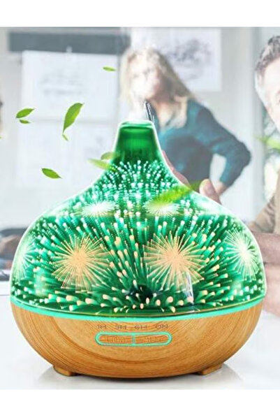 OEM 3D Aromatherapy Diffuser 500 ml capacity multicolor LED lights fireworks pattern