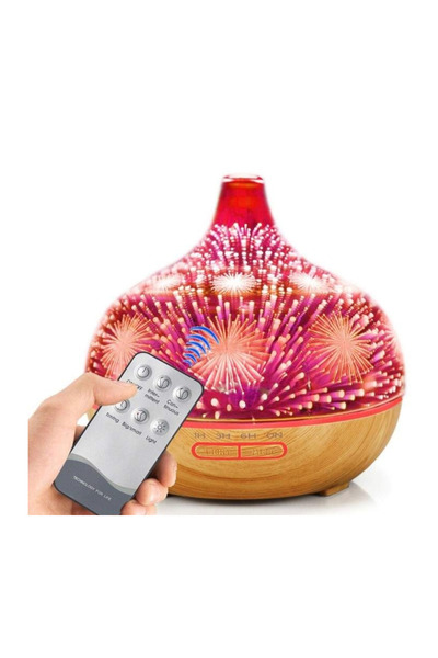 OEM 3D Aromatherapy Diffuser 500 ml capacity multicolor LED lights fireworks pattern