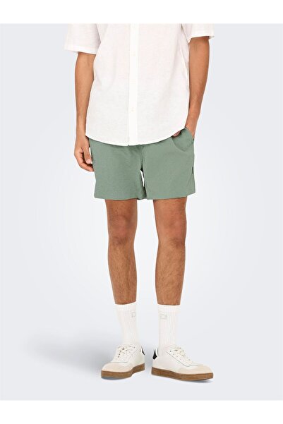Only & Sons Onsted Life Solid Seersucker Swim Noos Men's Iceberg Green Swim Shorts - 22028813
