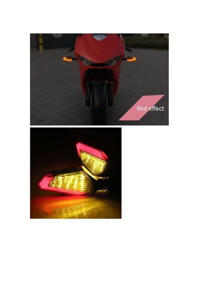 Trendy's Semnalizatoare LED pentru motocicletă, efect roșu, 22 LED, lumină dublă