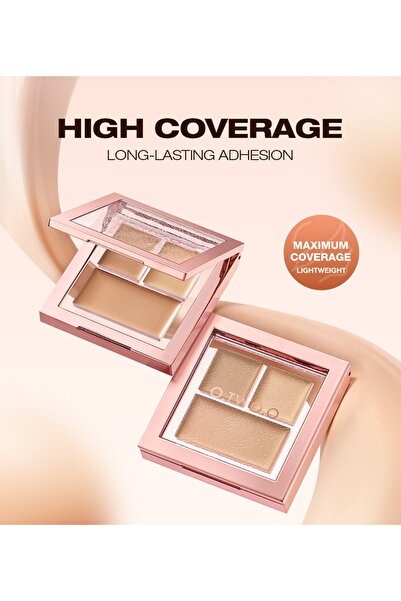 O.TWO.O Cosmetics Haute Creamy, 3-Tone Perfecting Concealer Palette (Color #01-Natural)