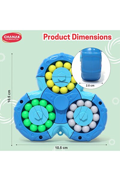 Chanak Spinny Twist Magic Bean Cube Fidget Spinner Toy Rotating Double Sided (Color As Per Availability)