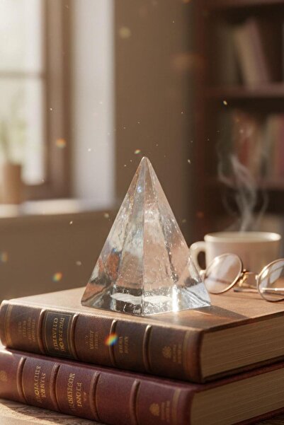 Paşabahçe Kristal El imalatı Pramit Ağırlık, Obje 11 cm 25999