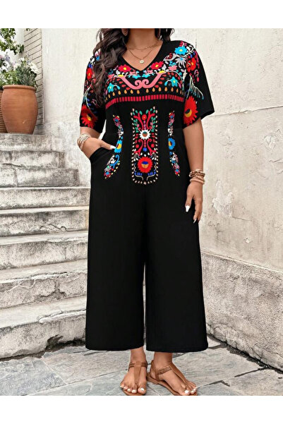 Sheya Shein Curve+ long jumpsuit, black