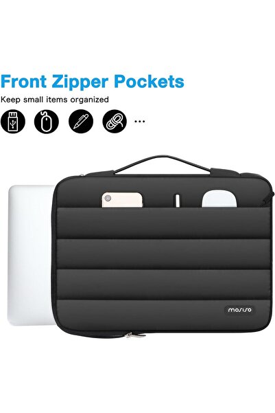 Generic MOSISO 360 Protective 15-16 inch Puffy Laptop Sleeve 15.6 inch - Black