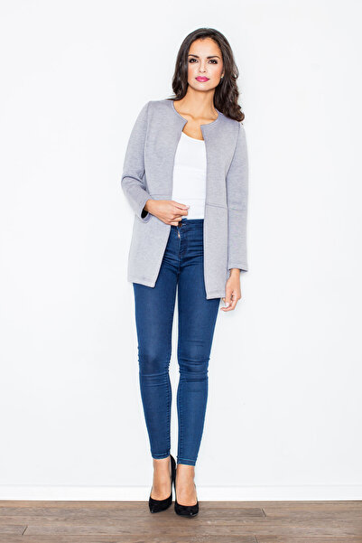 Figl Women's Transitional jacket - gray spring jacket for women M345 size S