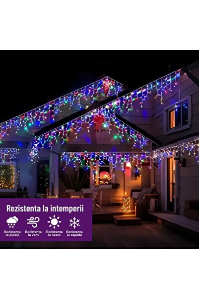 Impact Vision Christmas Fringe Installation, 12 Meters, 300 LEDs, Indoor/Outdoor, Multicolor-Impact Vision®