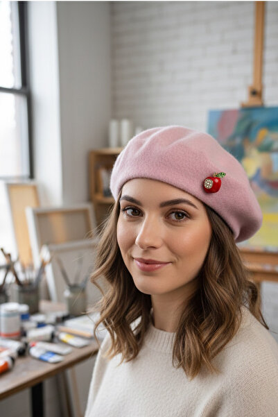 Modex Brooch Detail French Painter Felt Beret