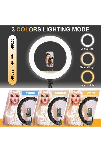 Generic 14-inch LED Ring Light for Makeup Photography and Video Calls