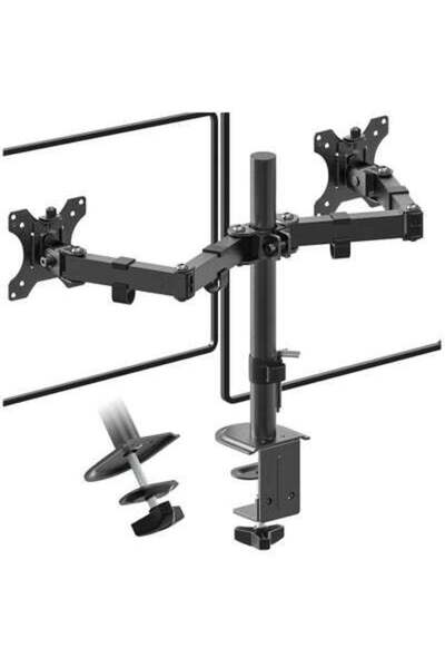 Arabest Monitor Mount Stand Dual Monitor Arm for Desk Fully Adjustable Arms Hold 2 Screens up to 32 inches