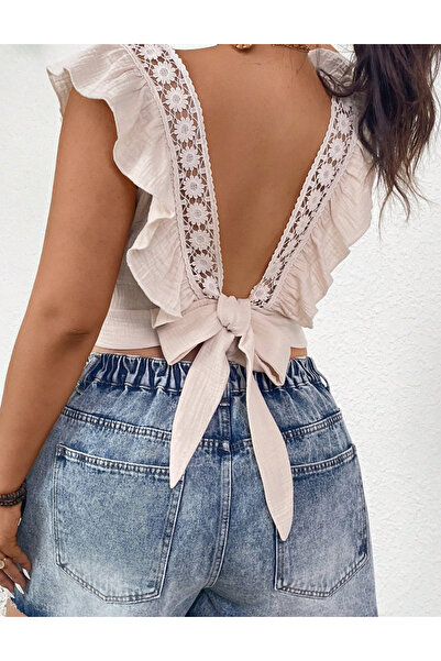 Sheya Shein Curve+ short sleeve shirt, beige