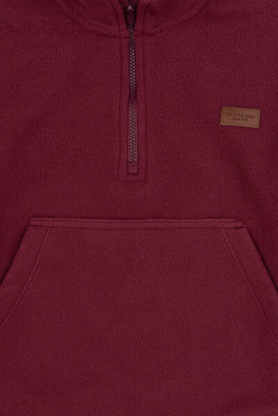U.S. Polo Assn. Boy's Burgundy Half Zipper Sweatshirt 50316702-Vr177