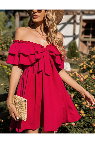 Sheya Shein mini dress, red