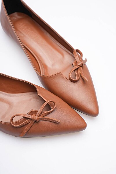 MARCHEO Clara Women's Tan Ballerina Shoes