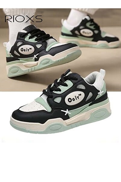 RIOXS حذاء رياضي نسائي منخفض الرقبة، حذاء تنس خفيف الوزن قابل للتهوية برباط، ...