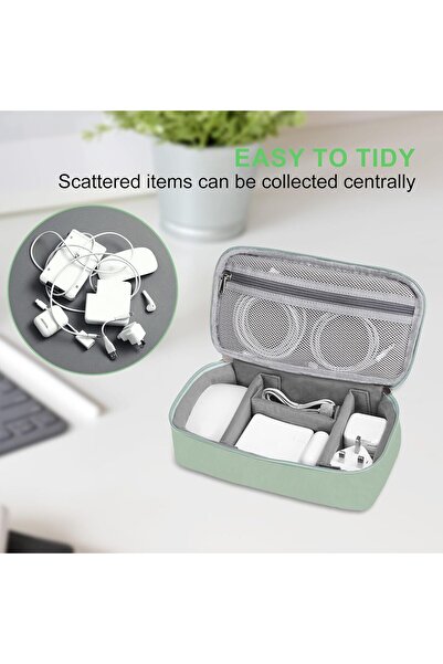 Generic MOSISO Puffy Electronic Organizer Travel Case - Antique Green