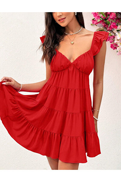 Sheya Shein mini dress, red