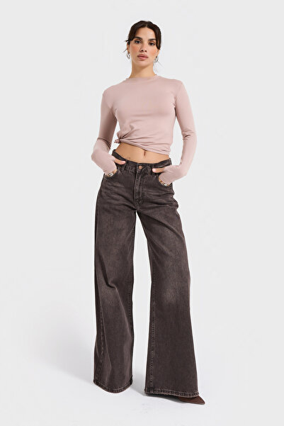 its basic Women's Dark Denim Color 4W5-156 Palazzo Fit 100% Cotton Denim Jean