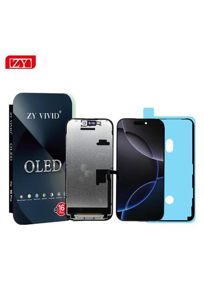 CEPAKS شاشة LCD لهاتف آيفون 16 برو ZY Vivid Oled تتضمن شريطًا سائلًا