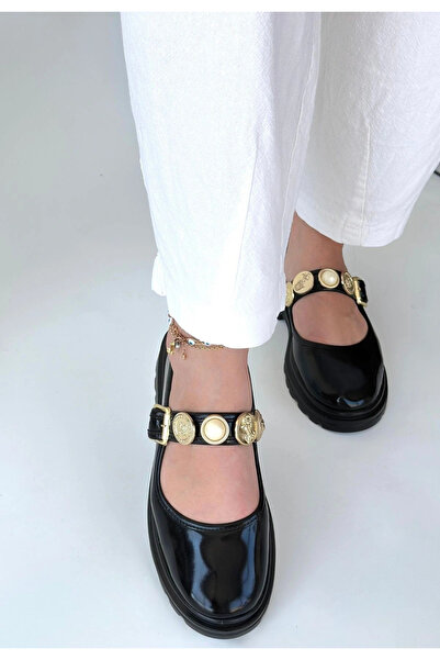 ALFA AKSESUAR 03 Okira Black Patent Leather Oxford Shoes