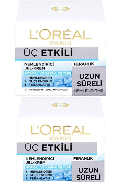 L'Oreal Paris 2 adet üç etkili nemlendirici jel krem ferahlık 50 ml - Nemlend...