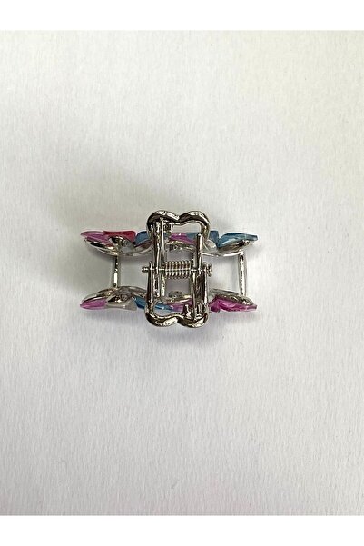 cityvision Mixed Color Stone Flower Silver Detailed Metal Latch Buckle 4 cm