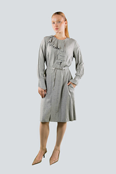 IDYL Collar Flange Belt Dress