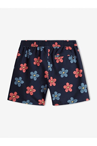 Vans Primary Print Elastic Boardshort Men's Dark Blue Swim Shorts - Vn0008Ku